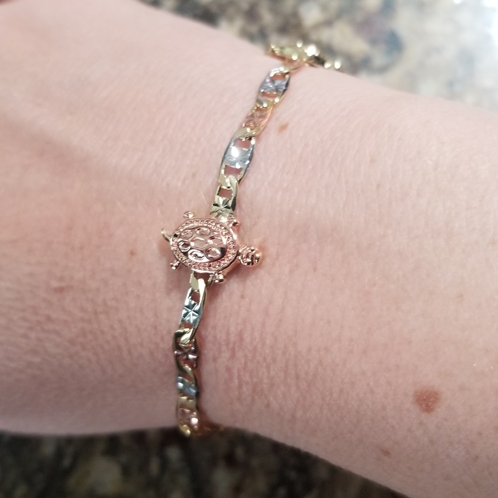 3 TURTLE FIGARO BRACELET